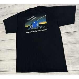 Vintage 1998 Trucker Graphic T Shirt Wireless Satellite TV Size Large OOAK Read